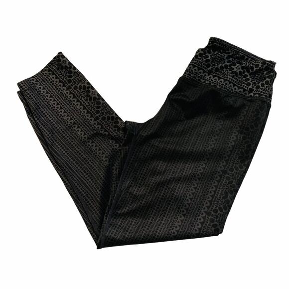 Prana Womens black and gray pattern cropped legging Small - Picture 2 of 7